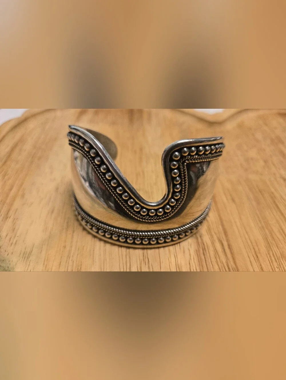 925 Taxco Storyteller Beaded Cuff Bracelet